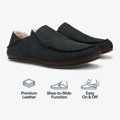 Moloā Slipper  -  Black / Dk Java